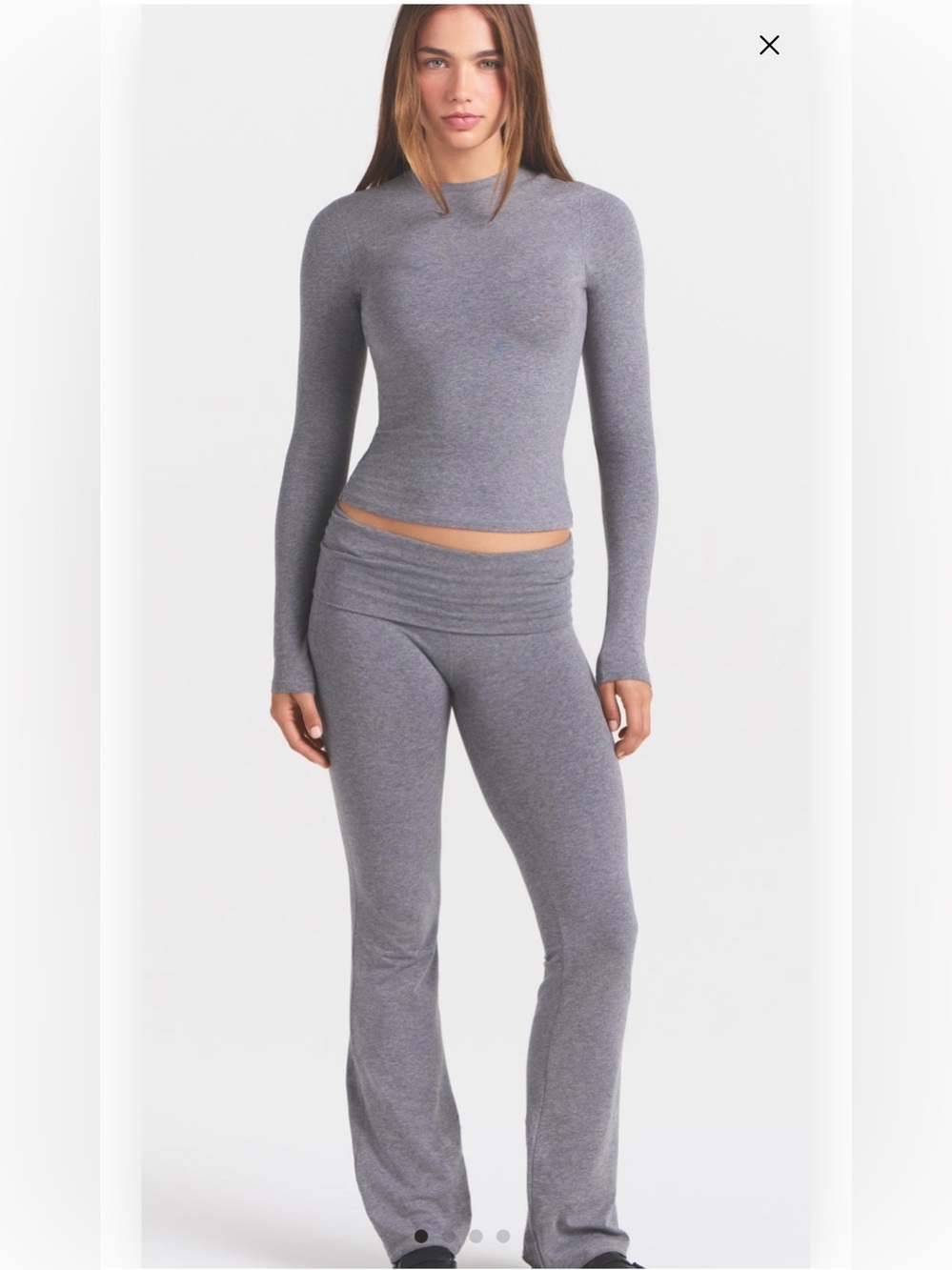 SKIMS Cotton Rib Leggings Light Heather Grey XXS